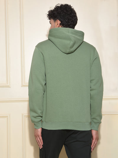 Swanky Green Hooded Neck Sweatshirt