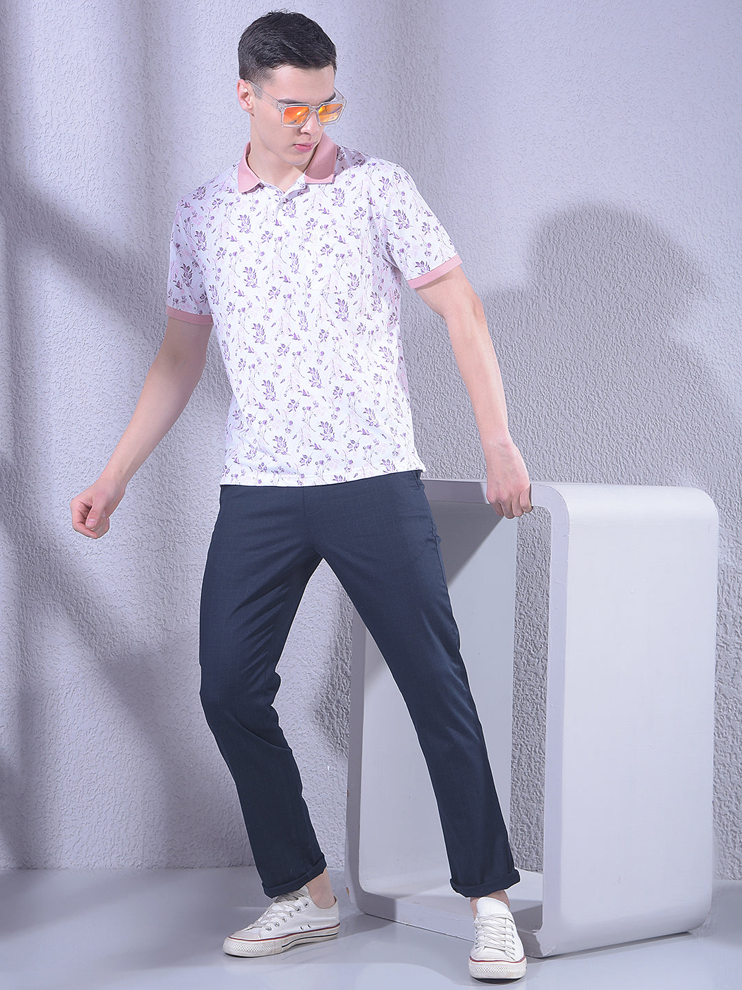 Peach Floral Print T-Shirt