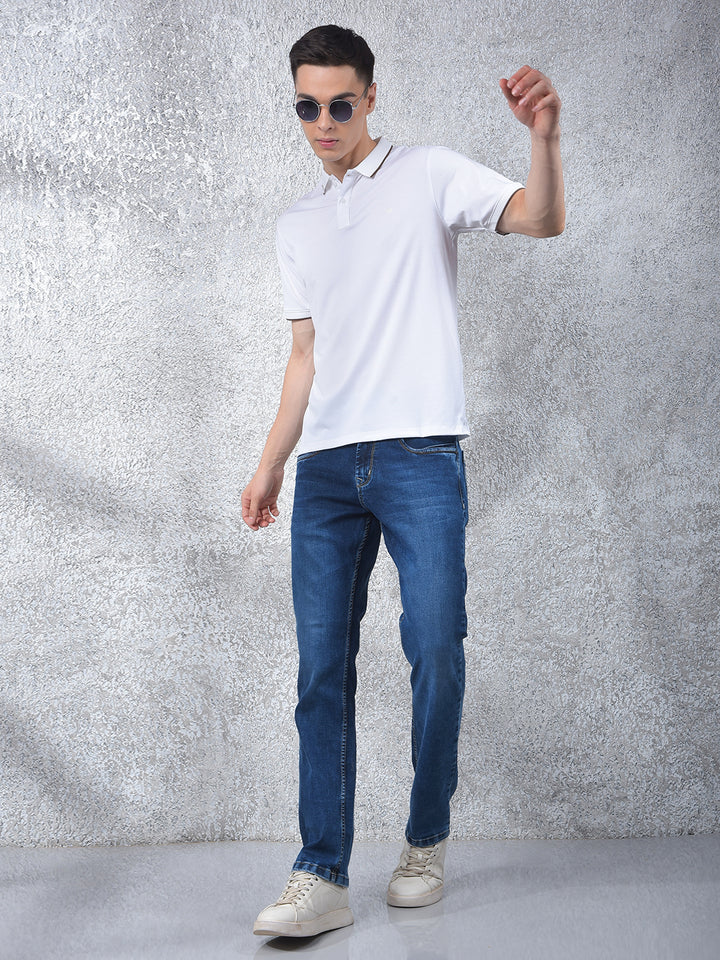 White Polo-Neck T-Shirt