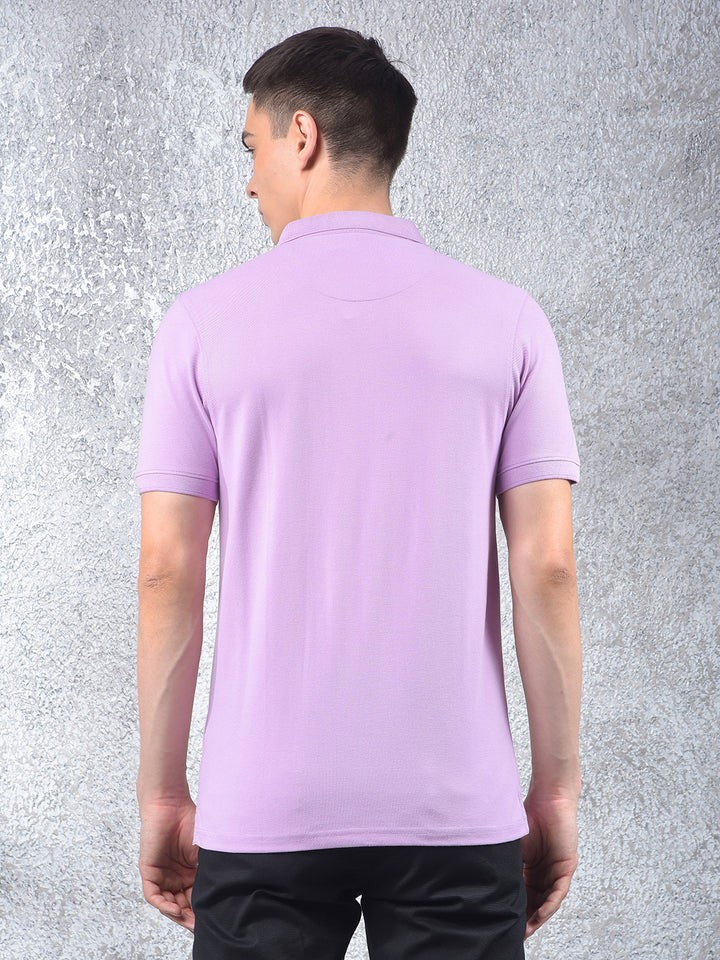 Purple Polo Neck T-Shirt