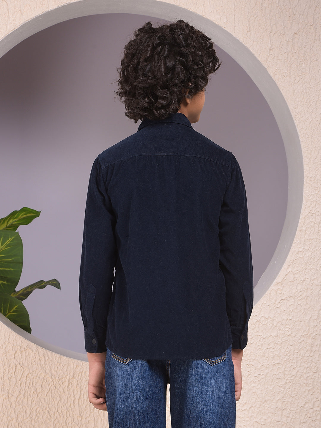Blue 100% Cotton Corduory Shirt