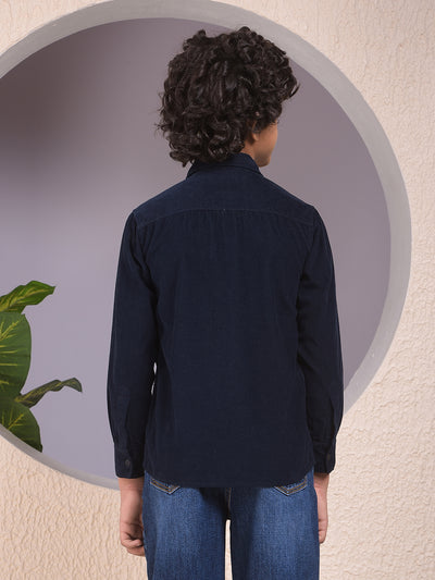 Blue 100% Cotton Corduory Shirt