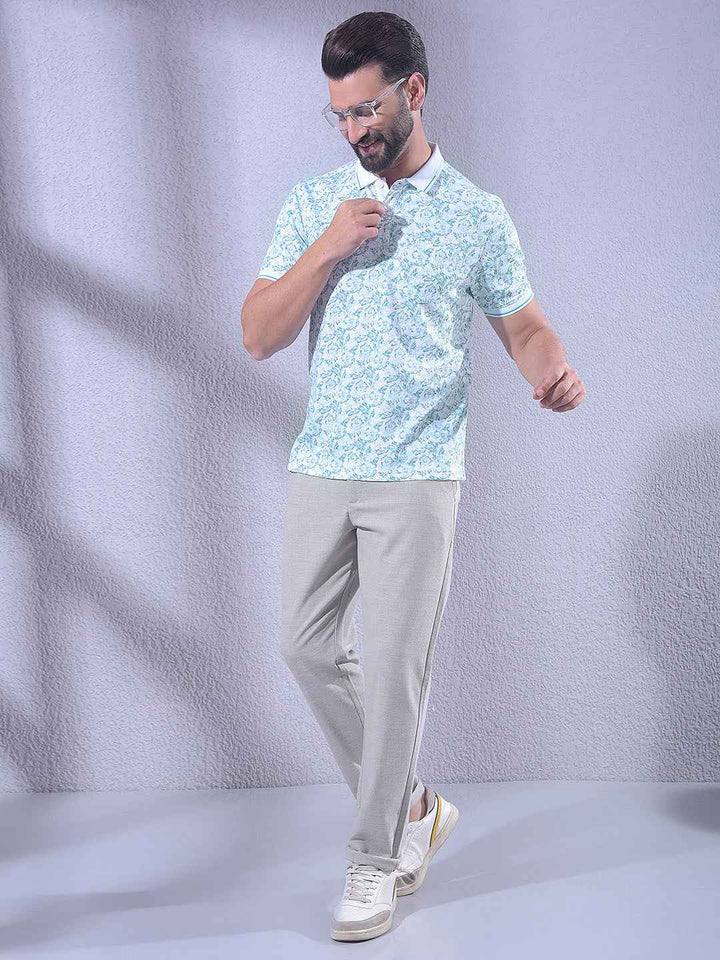 Green Floral Print T-Shirt