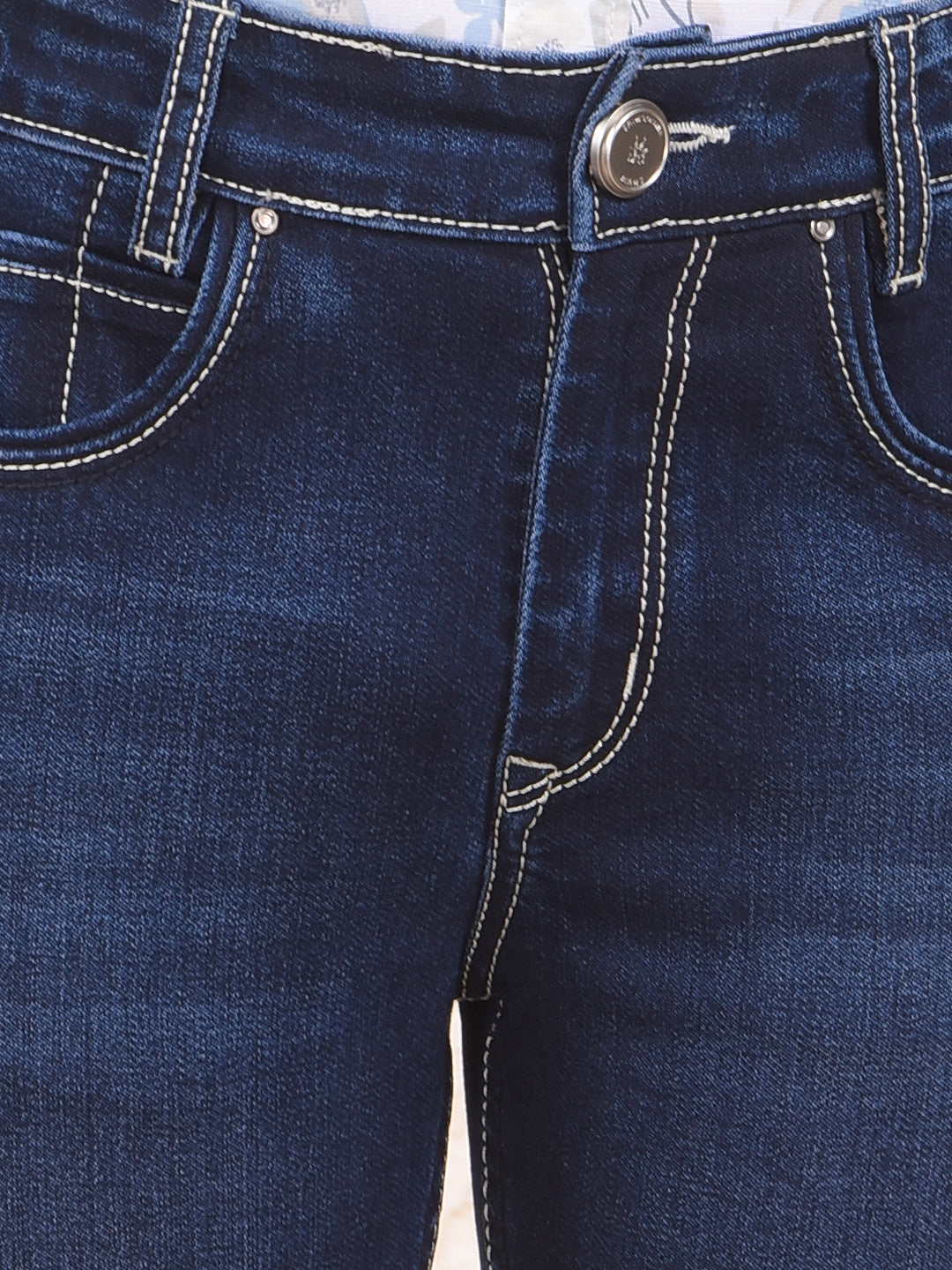 Chic Blue 100% Cotton Jeans