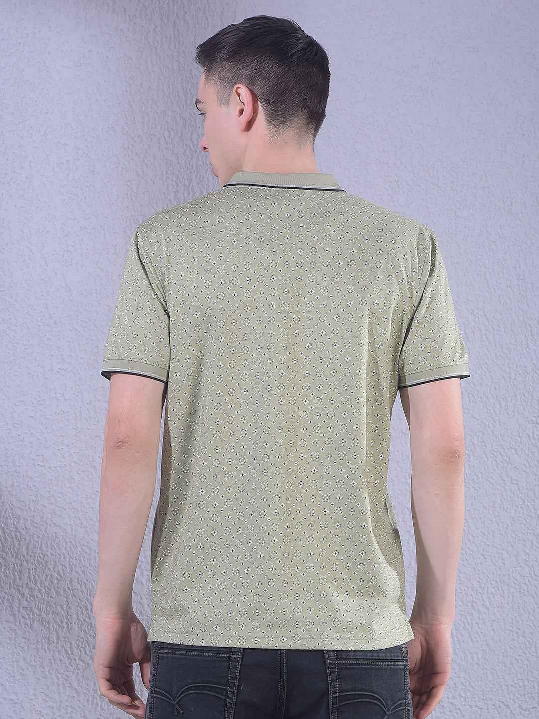 Olive Printed T-Shirt