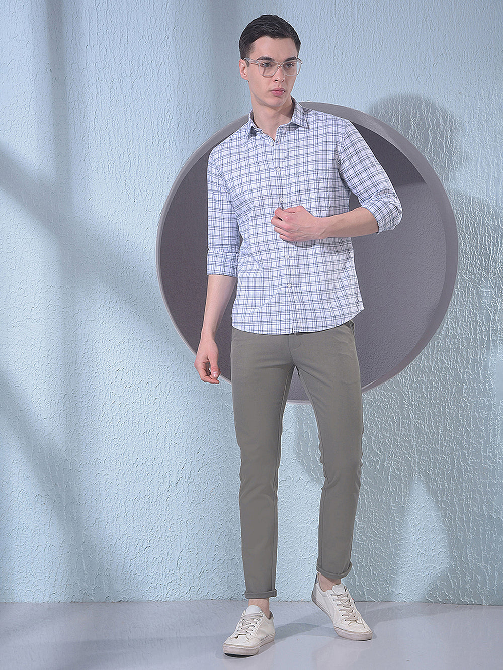 Beige Trousers-Men Trousers-Crimsoune Club