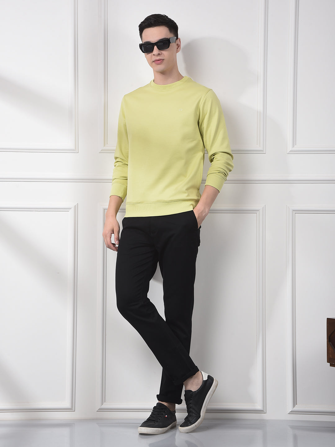 Green Typographic Print Sweatshirt