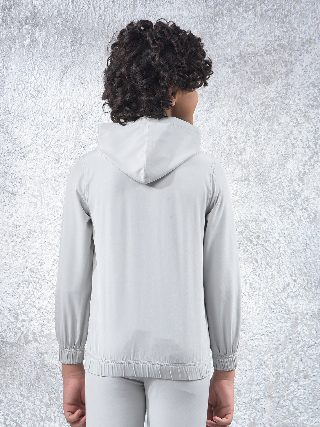 Grey Hooded Neck Sweatshirt