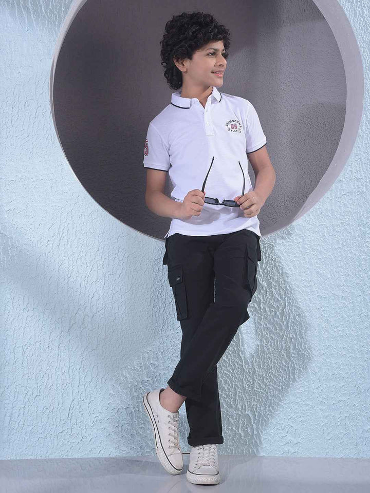 Black Street Utility Cargo Trousers