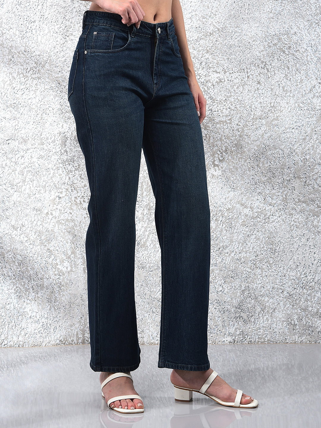 Blue 100% Cotton Baggy Jeans