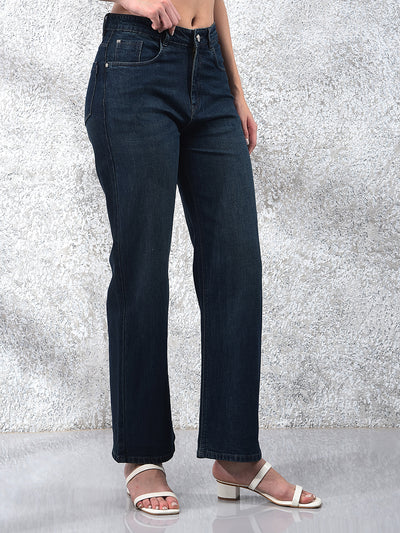 Blue 100% Cotton Baggy Jeans