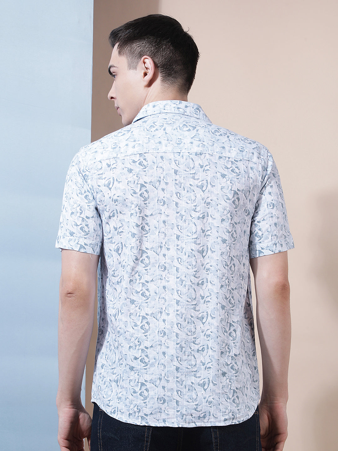 Fine Blue Printed Shirt