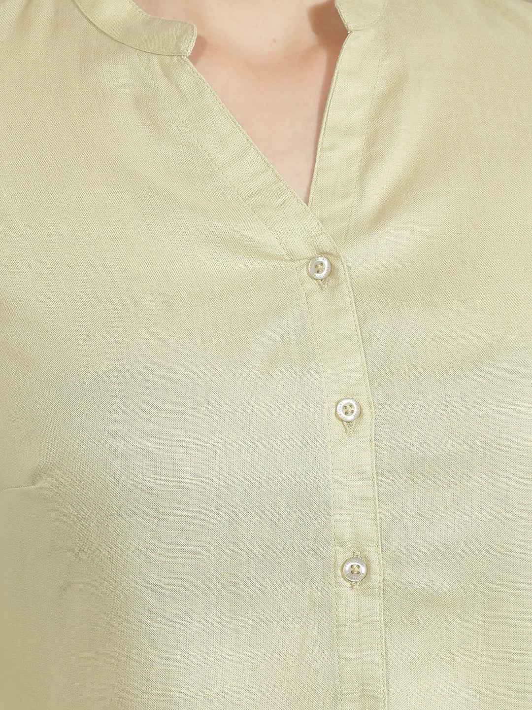Bold Green Linen Shirt