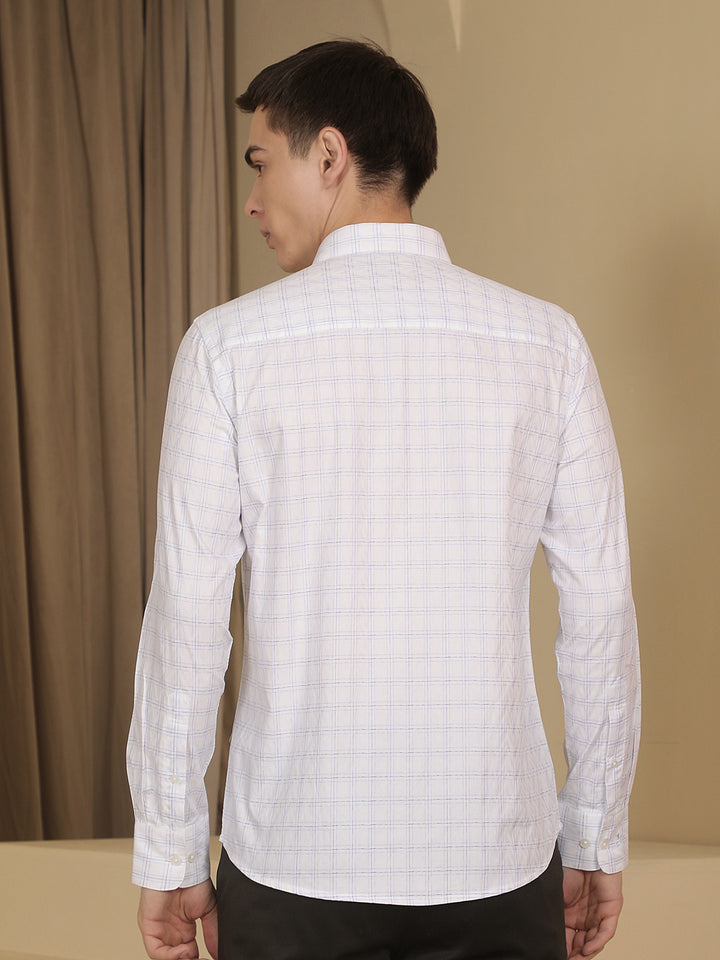 Blue Checked 100% Cotton Shirt