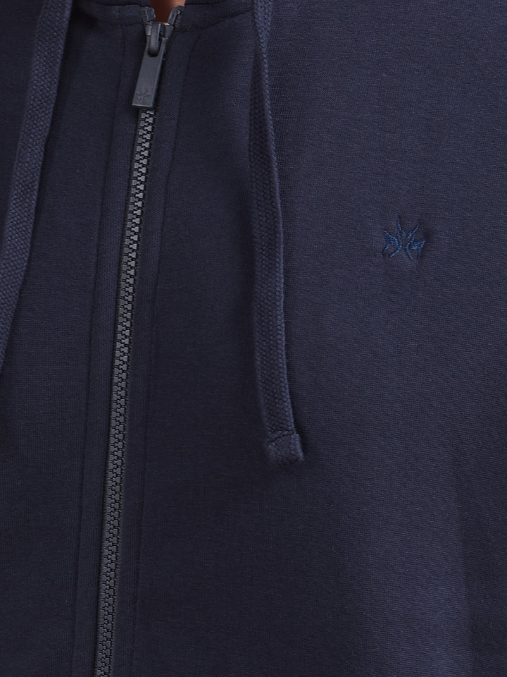 Navy Blue Hooded Neck Sweatshirt
