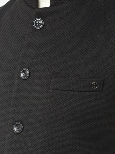Black Jacquard Waist Coat