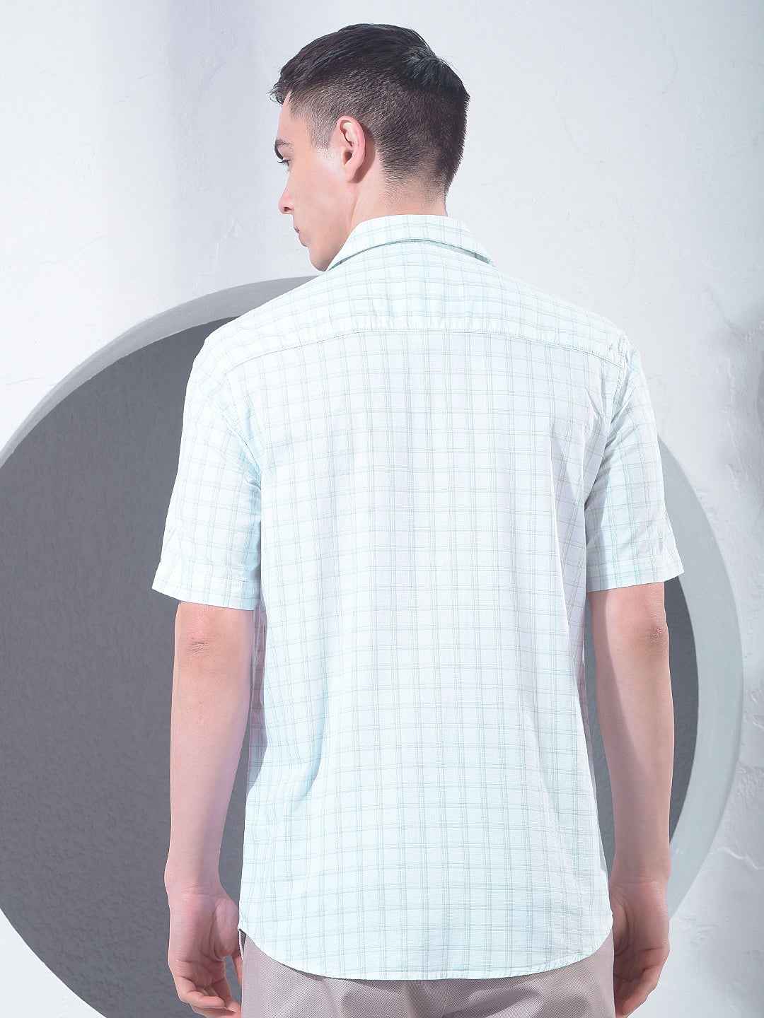 Green Checked 100% Cotton Shirt