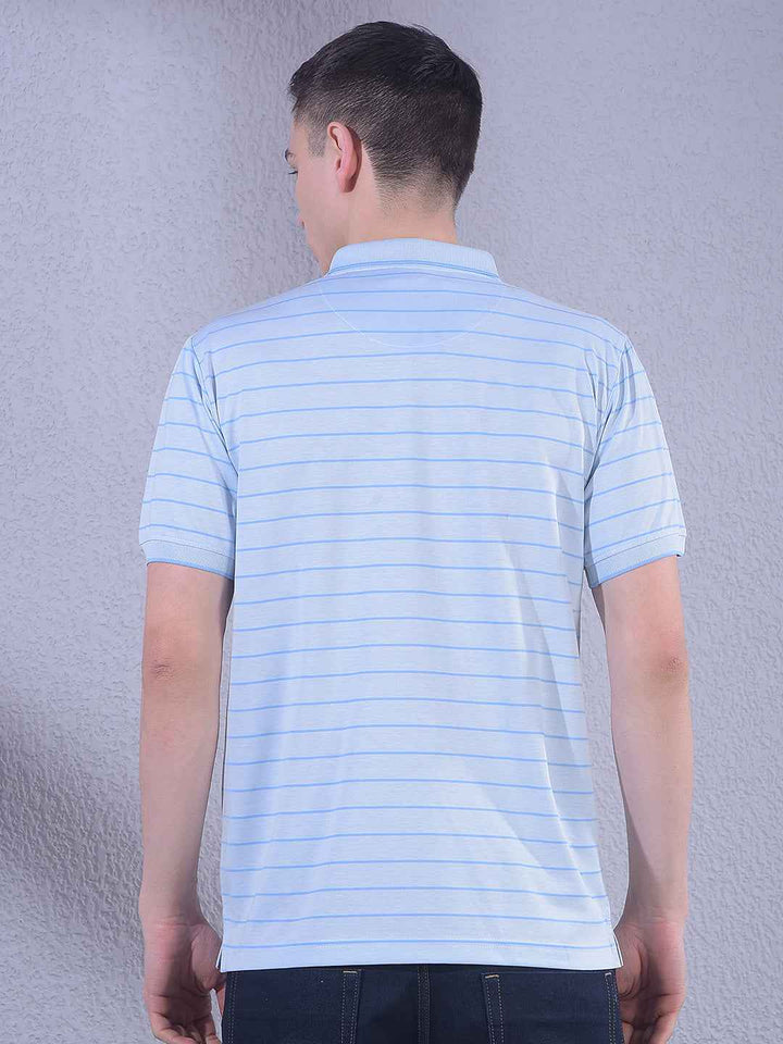 Blue Horizontal Striped T-Shirt