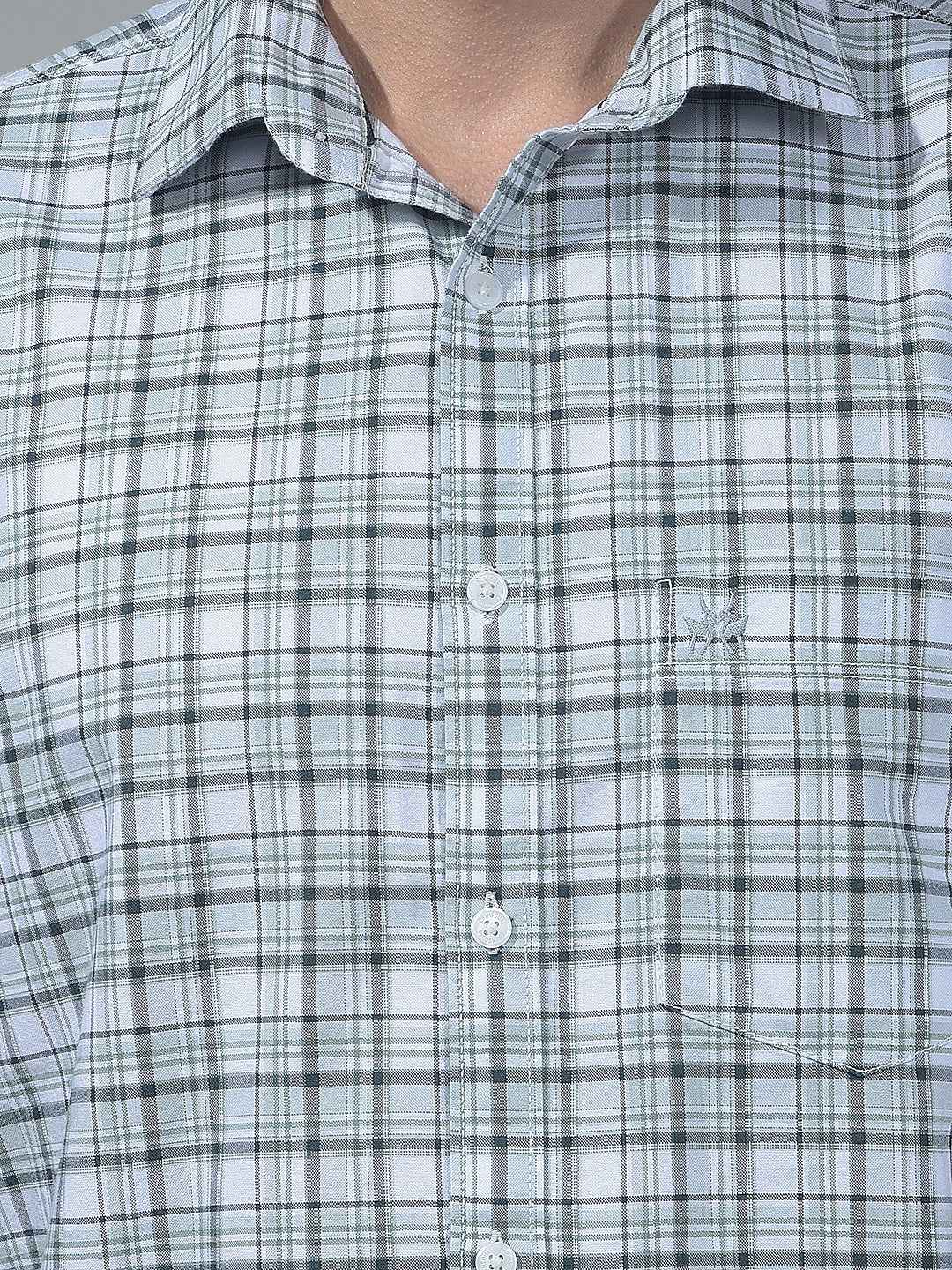 Green Checked 100% Cotton Shirt