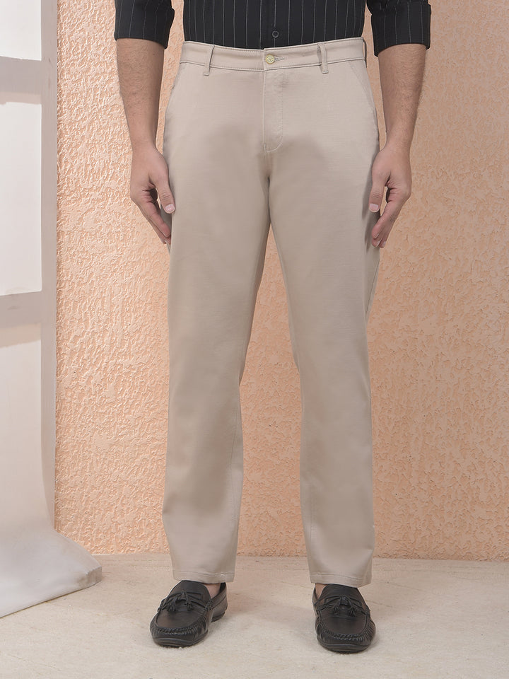 Classic Beige Casual Trousers