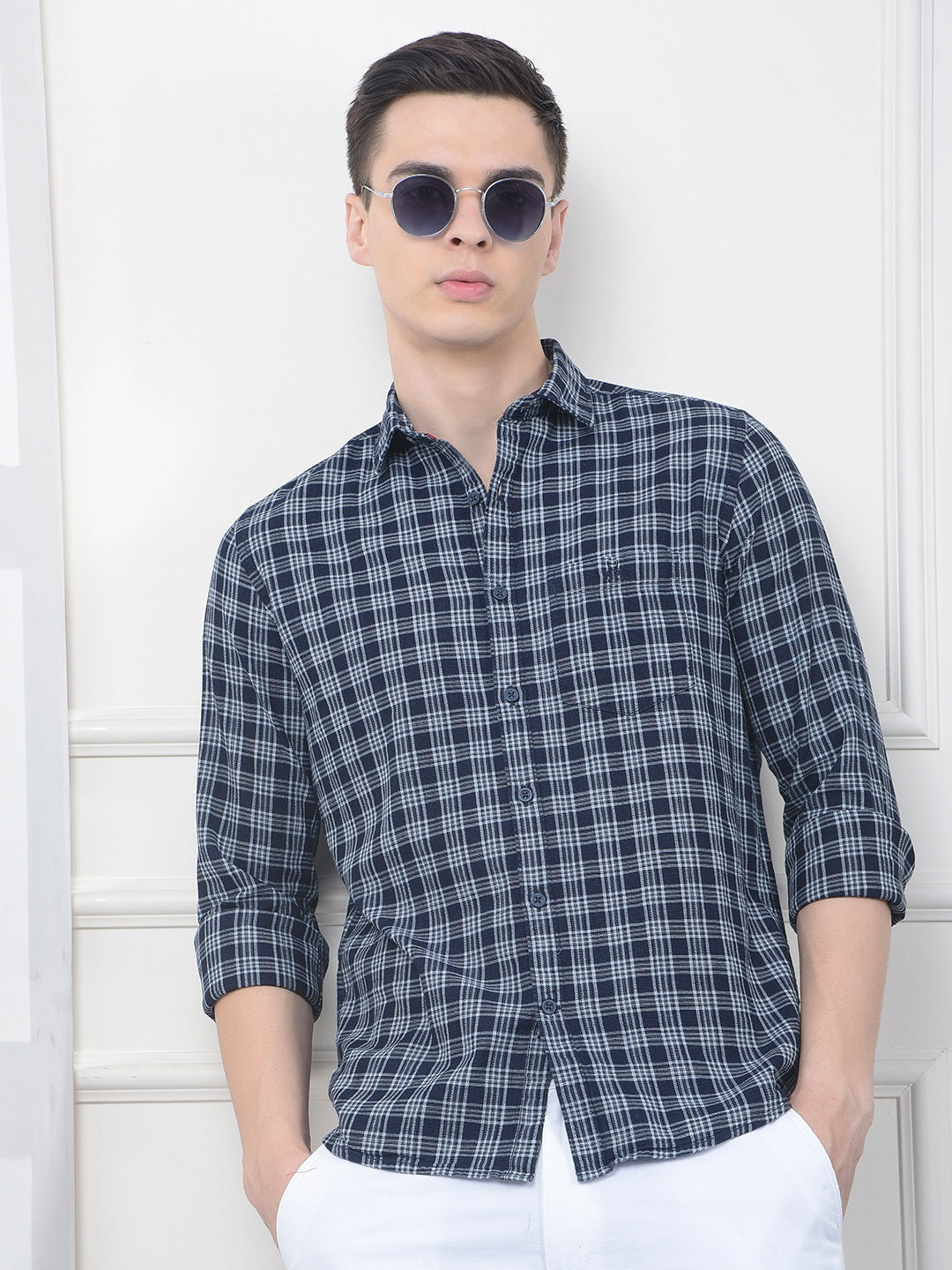 Black Checked 100% Cotton Shirt