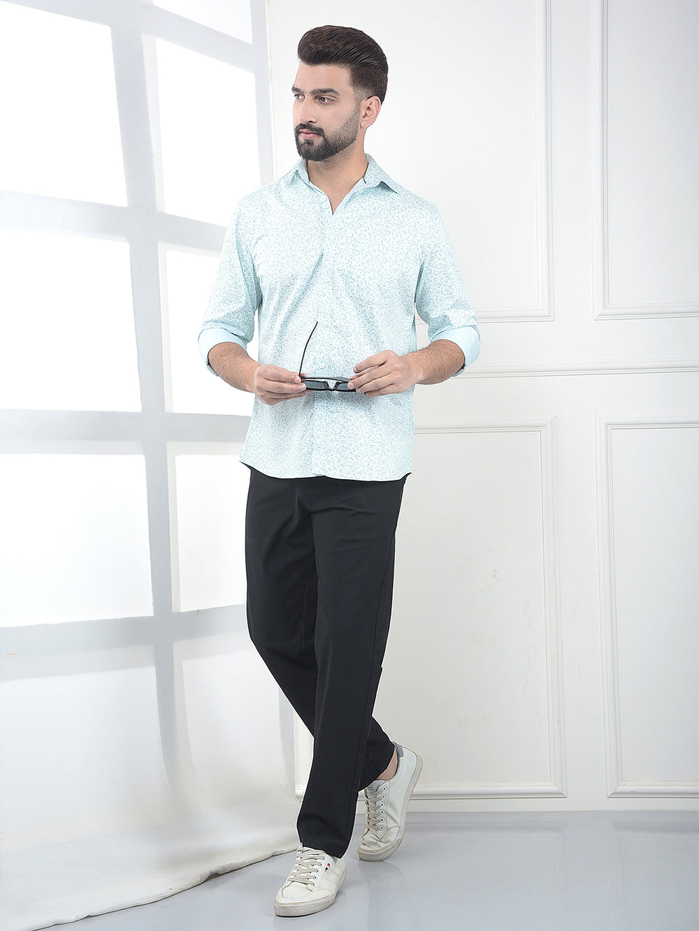 Kelly Green Printed Shirt