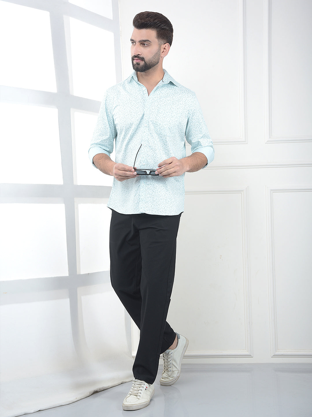 Kelly Green Printed Shirt