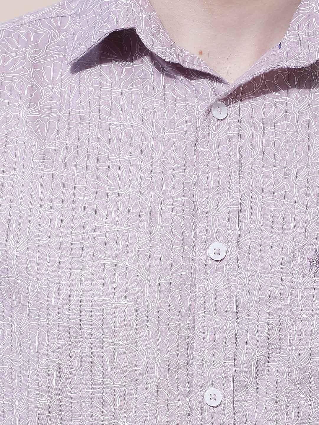 Purple Floral Print Shirt