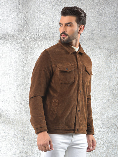 Modern Classic Brown Knitted Shacket