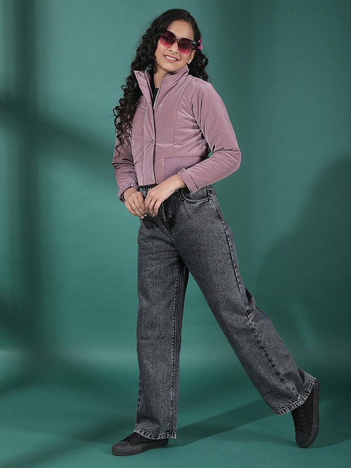 Mauve Skyline Puffer Jacket