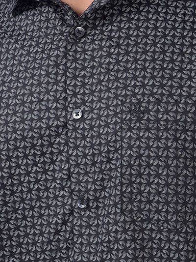 Black Printed 100% Cotton Shirt