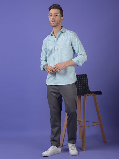Green Floral Print Shirt