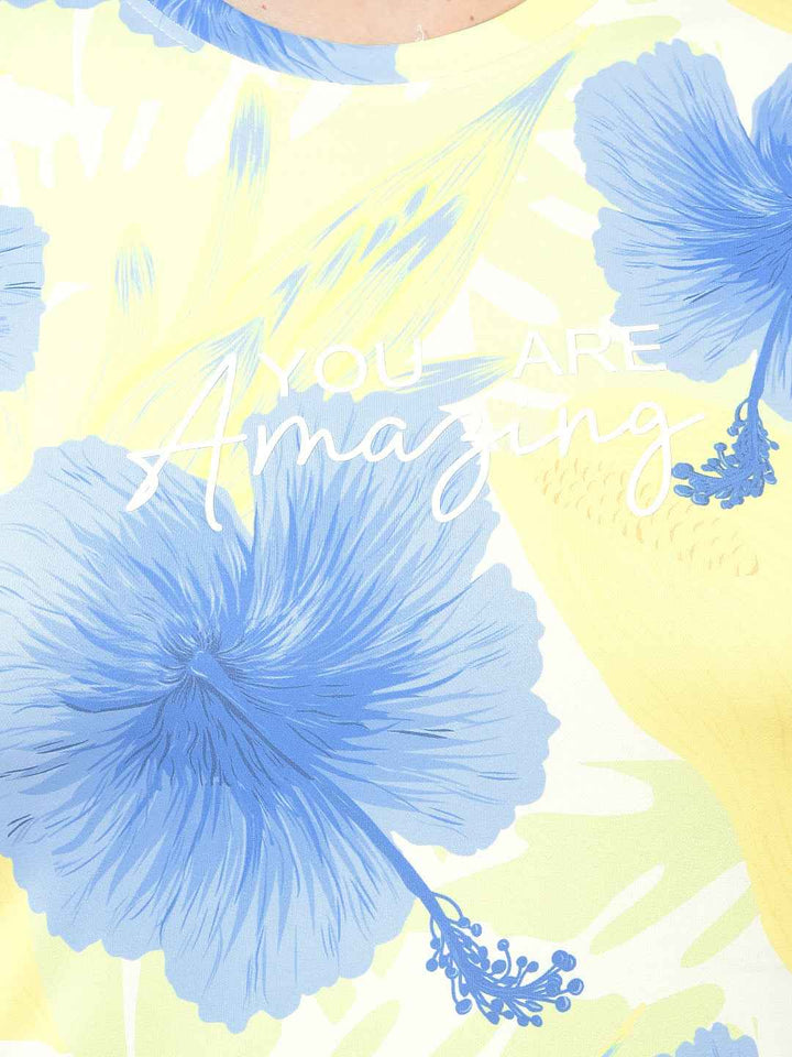 Multi-Color Floral Print T-Shirt