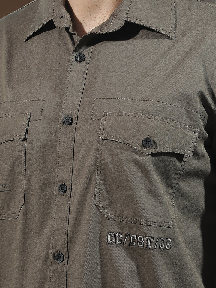 Grey Double Pocket Shirt