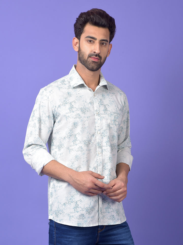 Green Printed Shirt
