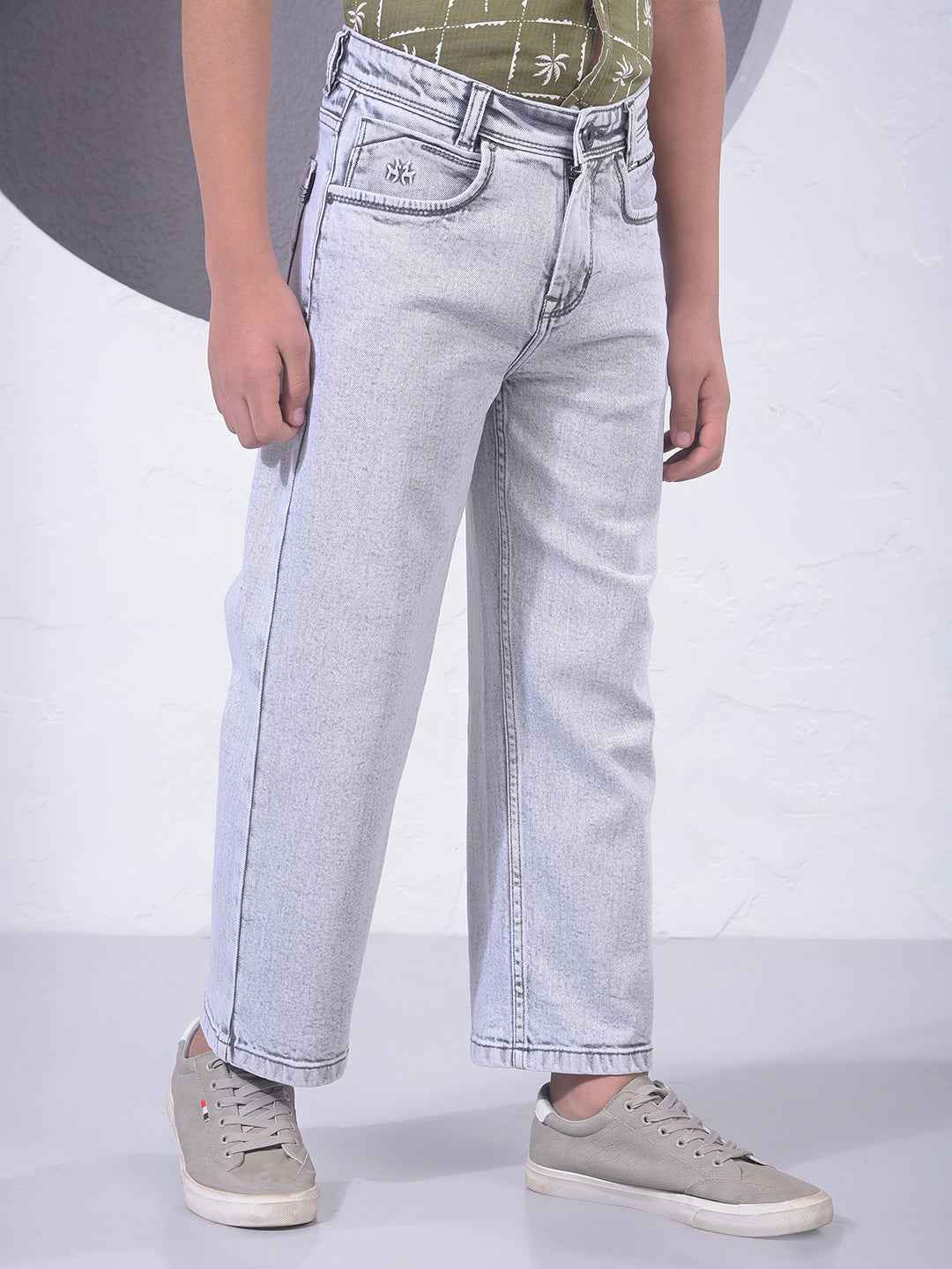 Frost Grey Baggy Street Jeans