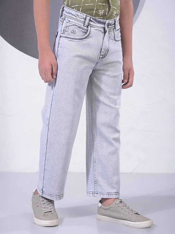 Frost Grey Baggy Street Jeans