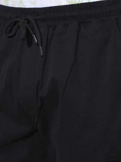 Chic Black Cargo Joggers