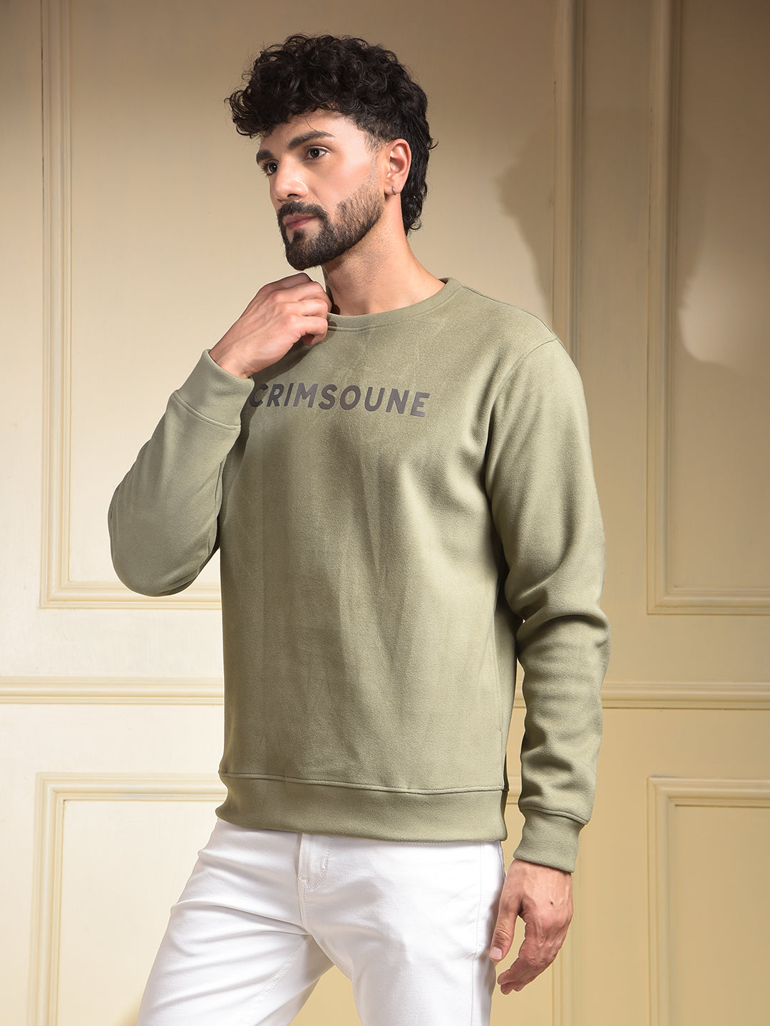 Green Embellished Sweatshirt