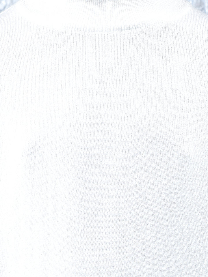 Heritage White High Neck Sweater