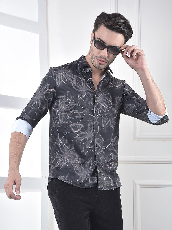 Green Floral Print Shirt