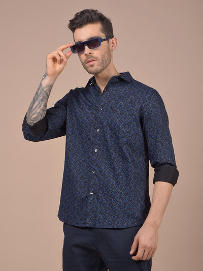 Blue Printed Shirt