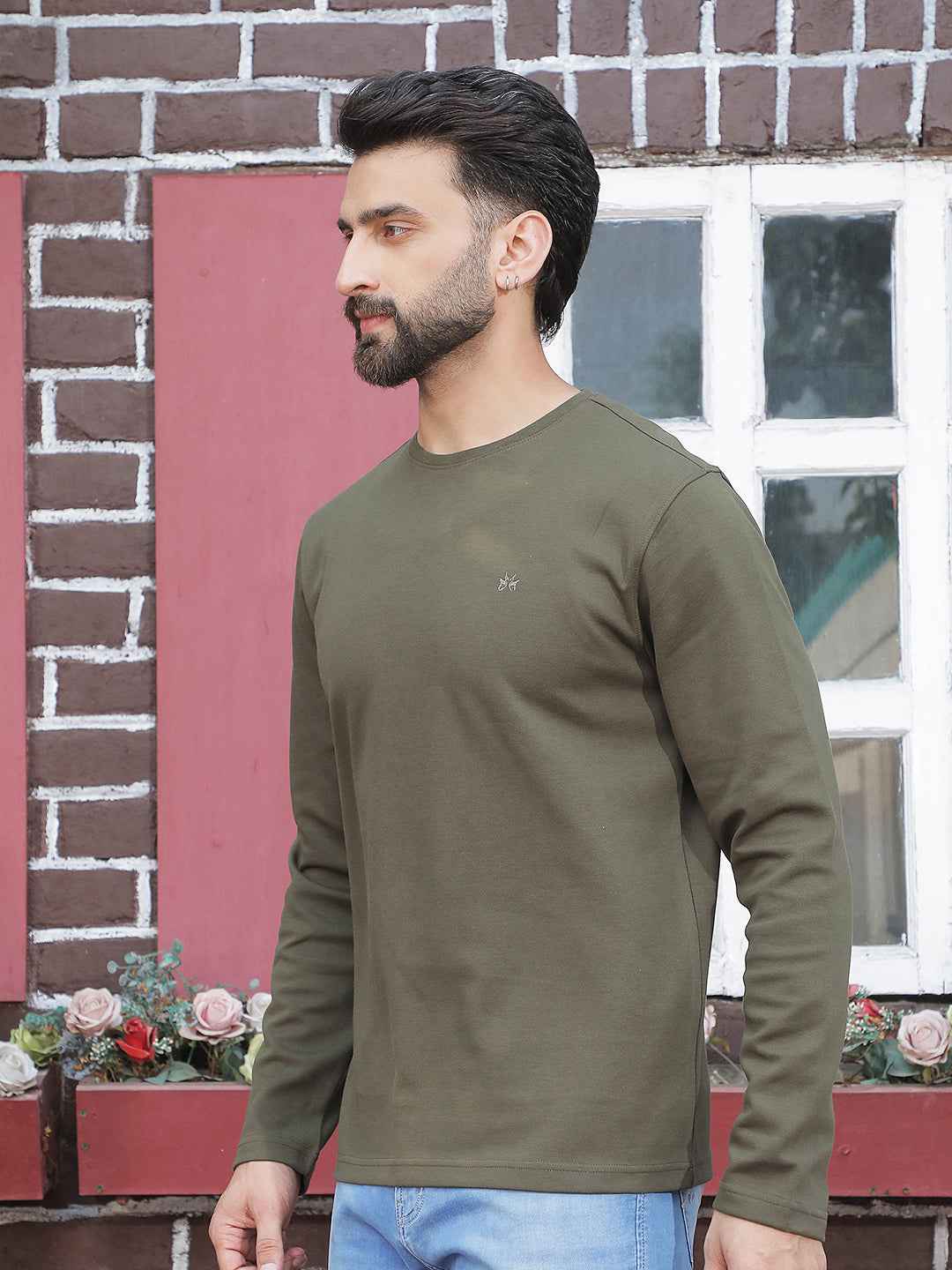 Olive Essential Crew Tee