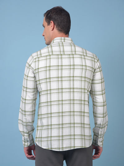 Green Checked 100% Cotton Shirt