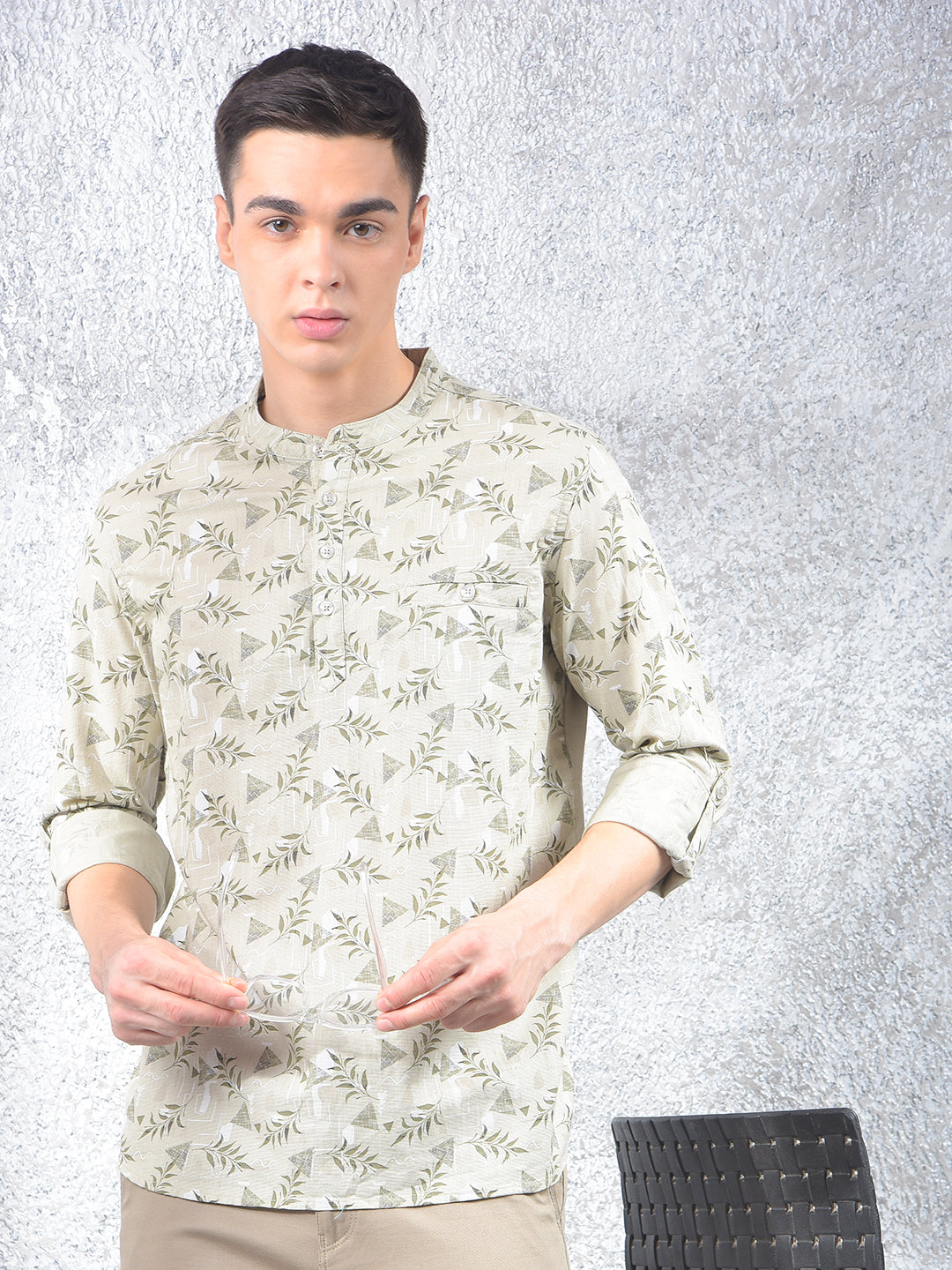 Green Floral Print Kurta