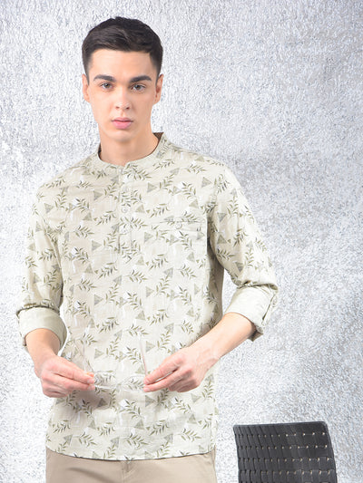 Green Floral Print Kurta