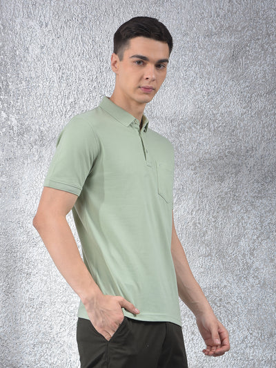 Green Polo Neck T-Shirt