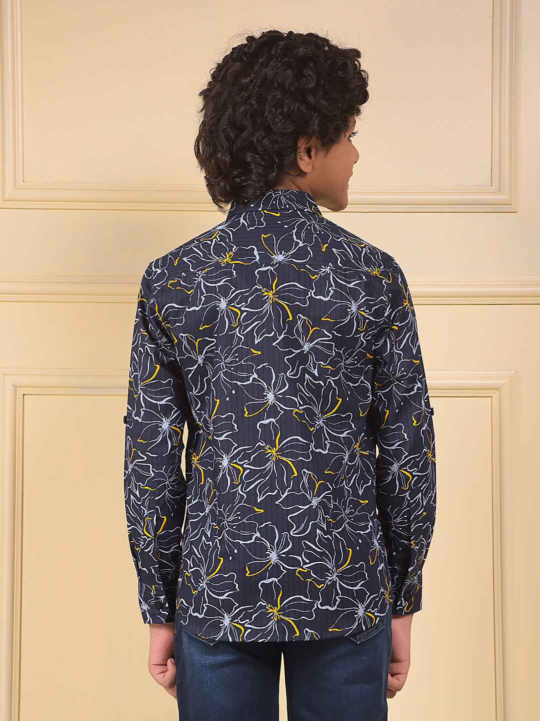 Blue Floral Print Shirt