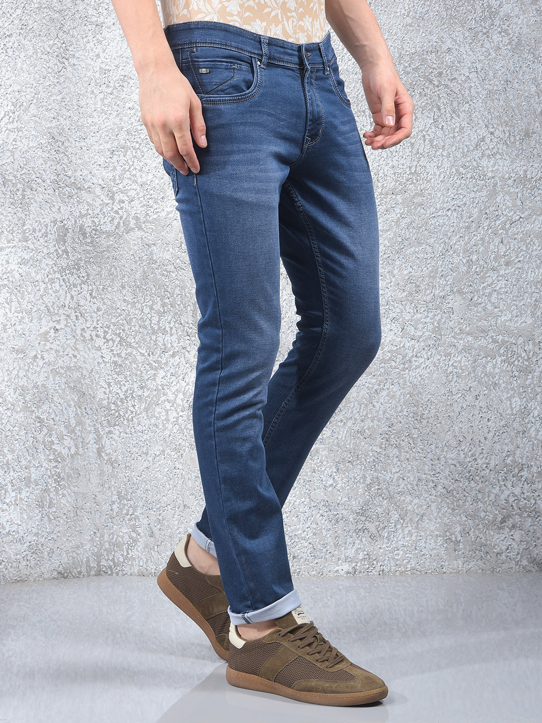 Stylish Tapered Blue Jeans