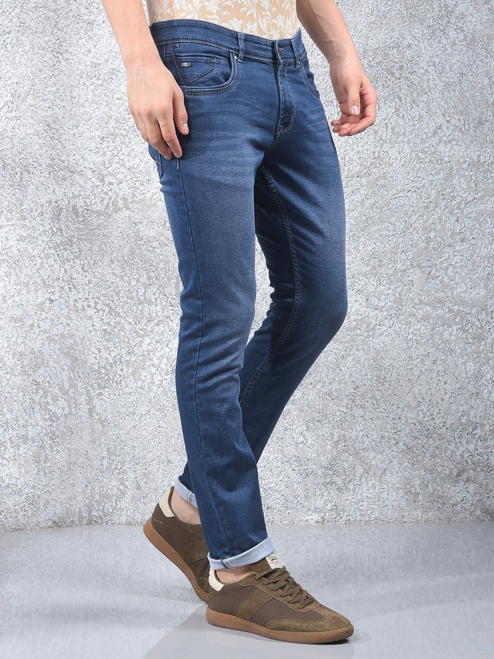 Stylish Tapered Blue Jeans